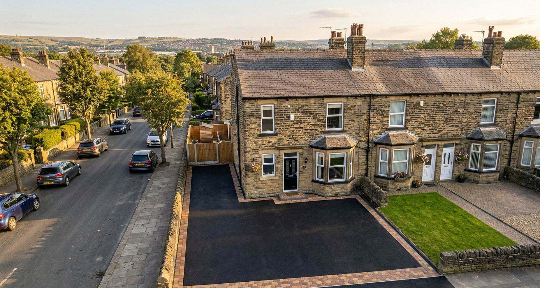 We-Lay Driveways Bradford — tarmac driveway with block paving borders